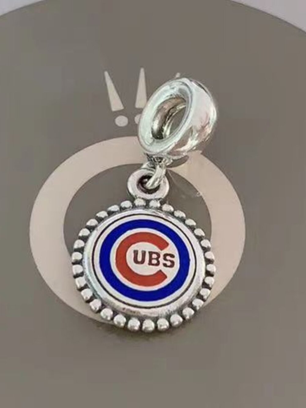 Pandora Chicago Cubs Baseball Charm S925 Sterling Silver